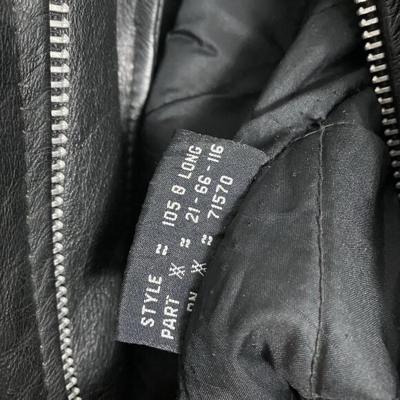 VTG Protech Leather Apparel Heavy Biker Jacket Harley Davidson 1996 Sz 44 Large - Picture 10 of 10